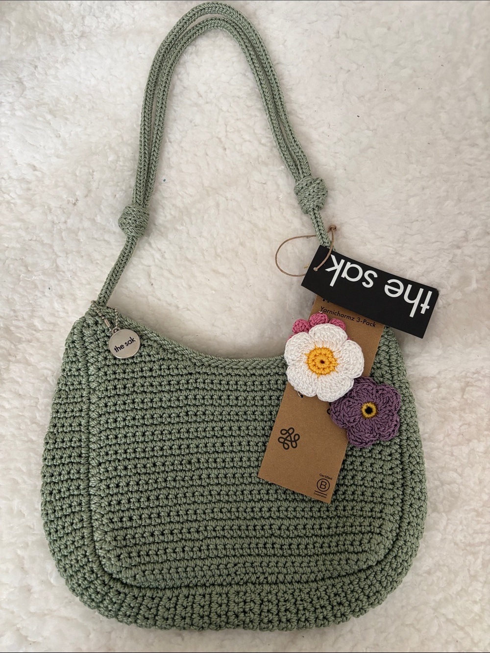 The Sak Sage Green Crochet Crossbody with Floral Appliques - Picture 8 of 10